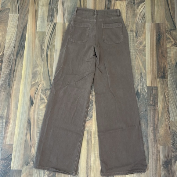 American Eagle Super High-Rise Baggy Wide Leg brown pants - Picture 4 of 4